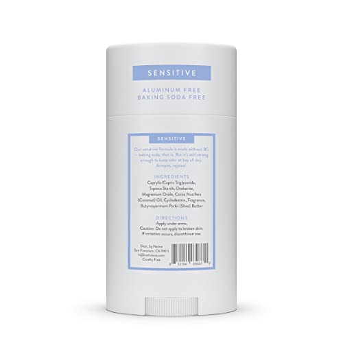 Desodorante sensível nativo | Desodorante natural para mulheres e homens, livre de alumínio, bicarbonato de sódio, sem ftalato, livre