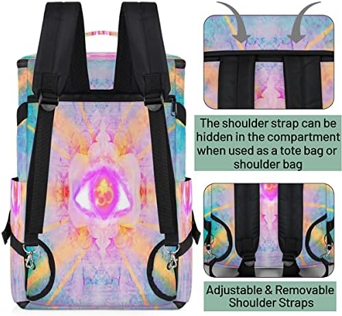 Eye Mystical Convertible Tote Duffle Backpack Sport Gym Bag com compartimento de sapatos, Weekender Travel Hucking-Governightight