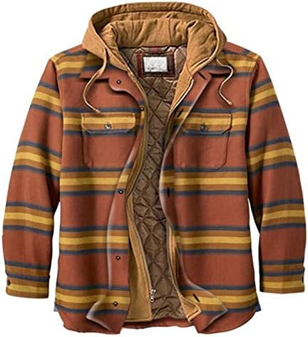 Flanela de flanela acolchoada Coudory Flanela de flanela de roupas masculinas com camisa com capuz para casaco de camisa masculina