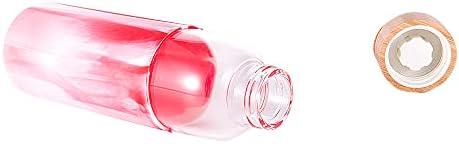 Treimasw Sport Sport Borossilicate Glass Water Bottle com tampa de bambu e silicone-Dishisher-Safe-18 oz