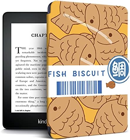 Capa do leitor de e -books lyzgf - japonês peixe grosso yaki kindle paperwhite capa, casos de modelos de jovens com despertar/sono
