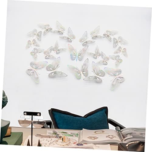 Jatasi 36pcs D Hollow-out removível Diy decorativo adesivo de borboleta parede de parede de decalques domésticos decalques domésticos