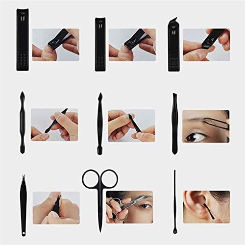 Ilazi 8/10/15/18 PCS Manicure Conjunto de manicure Aço inoxidável Kit de pedicure do kit de unhas Conjunto de unhas Scissor Manicure
