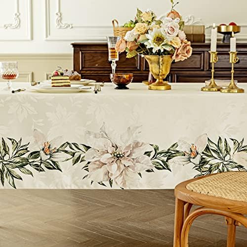 Talha de mesa de retângulo de Softalker Jacquard, Tabela Floral Tabela de Padrão Floral Impresso Digital tecido livre de rugas para