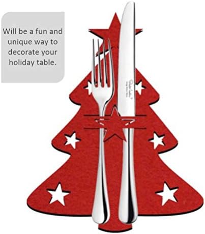 Pretyzoom Sacos de tabela de árvore de Natal PretyZoom Faca e bola bolsas bolsas bolsas bolsas de talheres para a decoração de mesa de festa de Natal suprimentos de decoração 8pcs