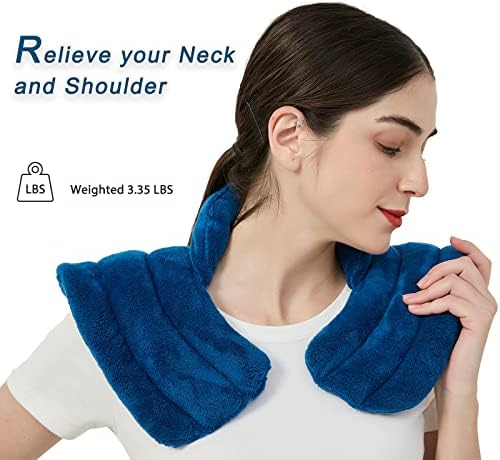 Meisenhome MicrowAvable Aquecimento almofada para alívio da dor no pescoço, posta de aquecimento pesado para ombros e
