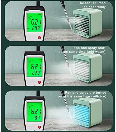 Liliang-- Coolers evaporativos Miraitian Portable Air Cooler, 3 em 1 Função Recarregável a água refrigerada a água RECULHADOR DE REFRIGENDIMENTO DE ÁRIGO RESIDENTE DE AR ​​CONFRIDOR DE AR ​​PAR