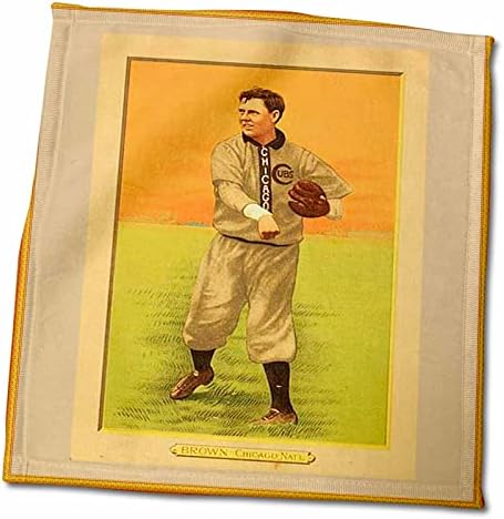3d Rose Vintage Baseball Cub em Tan Frame TWL_38941_1 Toalha, 15 x 22