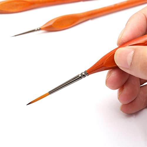SXDS 7PCS Miniatura de gancho de gancho caneta fina de pincel aquarela conjunto para desenho GOUCHE Óleo pintura de pincel de suprimentos de arte