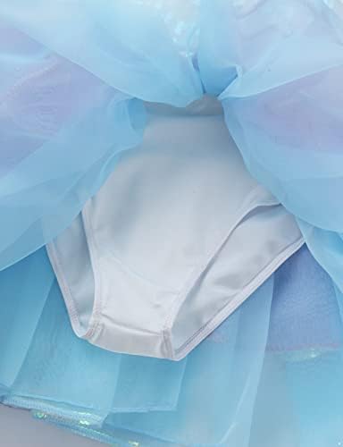 Oyolan Kids Girls Girls Sparkly Ballet Dance Dress Ruffle Sleeve Princess Vest