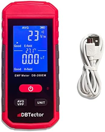 DBTECTOR METER EMF METRO ELÉTRICO E MAGNÉTICO METURO DE CAMPO DETETE RADIAÇÃO DE APARELOS, COMPUTADORES, CAIXAS ELÉTRICAS,