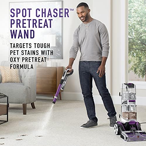 Limpador automático de carpetes Hoover Smartwash com a varinha de removedor de manchas de canela, máquina de shampooer para