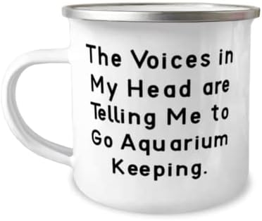 Aquário exclusivo para manter presentes, as vozes na minha cabeça estão me dizendo para ir para a manutenção de aquário, caneca de 12 onças para manutenção de aquário