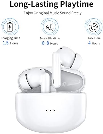 Fones de ouvido sem fio hisoos bluetooth ruído ativo cancelamento de fones de ouvido sem fio broto de ouvido sem fio fones de ouvido com carregamento em fones de ouvido IPX7 para iPhone para iPhone Android, jogo de música