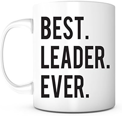 Melhor líder de todos os 11 onças de caneca de café em cerâmica branca, líder da equipe do supervisor caneca, presente de chefe,