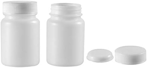 Garrafa de reagente químico de laboratório de plástico uxcell 50ml/1,7 oz de amostra de boca larga selando recipiente de armazenamento líquido 2pcs