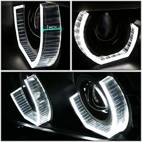 [Modelo de halogênio] Lâmpadas de faróis do projetor de cristal 3D com o sinal de led de giro LED e kits de ferramentas compatíveis com BMW X5 00-03, lado do motorista e do passageiro, lente clara de alojamento preto