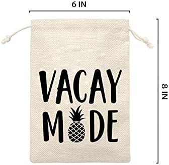 Sacos de presente de modo de férias, bolsas gráficas de abacaxi de férias com cordão, favores de casamento, suprimentos, decoração - 5 pcs por pacote