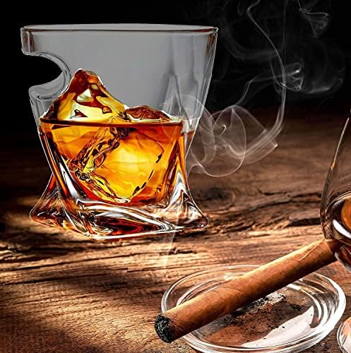 Presentes de Presentes para homens - Bourbon Whisky Stones Unique 12 peças Conjunto de presentes para homens na caixa de presente - Groomsmen presentes para homens - uísque escocês Conjunto de vidro de aposentadoria - Presente de álcool