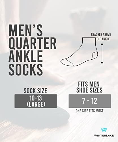 Winterlace 48 pares de meias de tornozelo fino e masculino, esportes casuais confortáveis ​​em massa