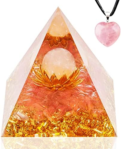 Pirâmide orgona, pirâmide de orgonita de ametista para proteção, cura pirâmide de pedra de cristal de cristal
