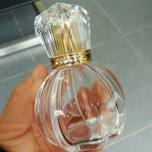 Enslz 50ml 1,7 oz Vintage Pumpkin Spray Garday Recarregável Crystal Glass Atomizador vazio Fino Mist Spray Garrafas de perfume