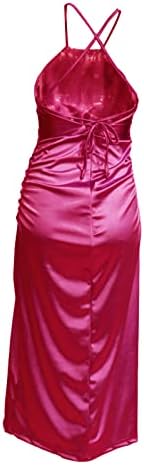 Miashui Ladies Vestidos de descanso de verão Bolsa fina de coloração de quadril Ding Ding Suspender Dress Feminino Médio