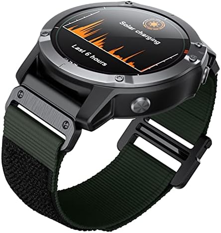 Hazels para Garmin Watch Bands Compatible Fenix ​​7x 6x Pro GPS 5x 3HR Descendente Mk1 Mk2 Titanic Velcro Strap