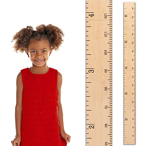 Cabeças de crescimento do régua de madeira para crianças, meninos e meninas - altura do gráfico e medição de altura para parede