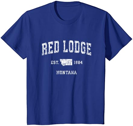 Red Lodge Montana MT T-shirt de design esportivo vintage