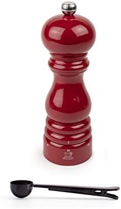 Peugeot Paris U'Select Salt Salt & Pepper Mills Conjunto de presentes, Passion Red - Com a aço inoxidável Spice Scoop/Bag Clip