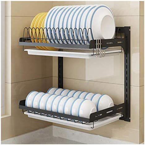 Multifuncional 2/3 do drenador de pratos de camada Tower toutlers rack rack gotejamento de cozinha ferramenta de armazenamento pendurado no design de plataforma de armazenamento economia, 2 níveis