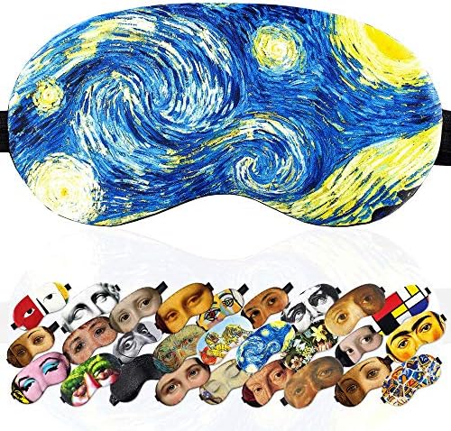 Máscara para o sono Eye Starry Night Van Gogh For Mulheres Men - Máscara de dormir de algodão macio - confortável máscara