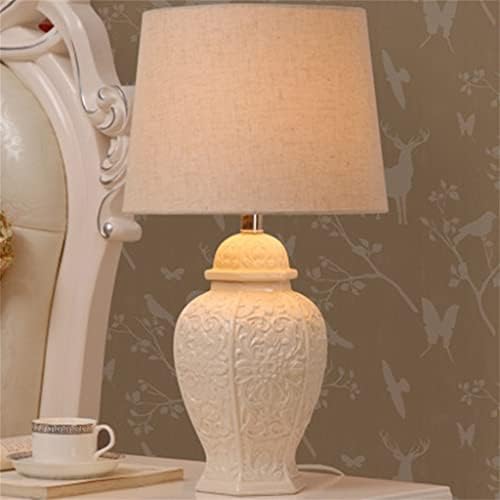 Lysldh White Ceramic Table Lamp minimalista Lâmpada de mesa europeia para sala de estudo da sala de estar