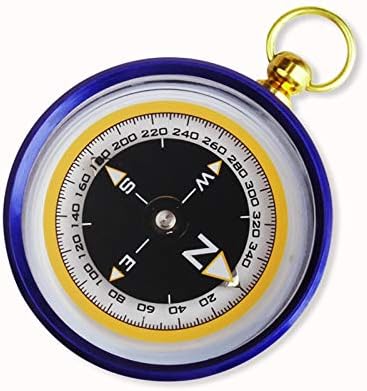 Ghghf Professional Outdoor Compass, Aluminum Lelly Compass, Mini tipo de discagem de chaveiro para crianças multifuncionais