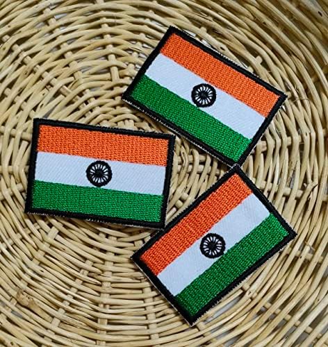Mini Country India Flag Set. Patches Índia Flag National Flag Tactical bordado Ferro em Appliques Patch para REPARO DE REPARAÇÃO