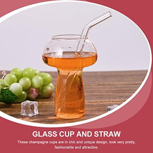 Hemoton Wine Glasses Decor Outdoor Decoração de cogumelos Cogumelo copo de copo de copo de martini bebe copo de vinhos de