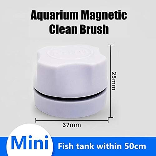 Tzou Fish Tank Brush Brush-Magnetic Brush Cleaning Window Algas Raspador para Aquário Fish Bowl Branco