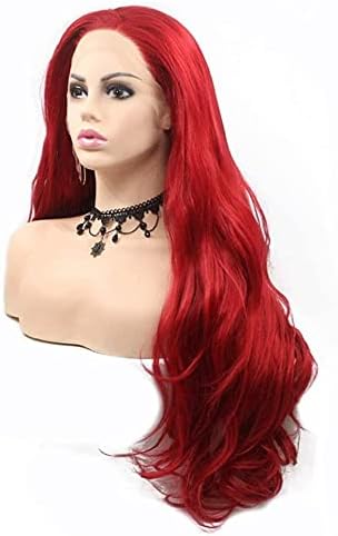 Perucas perucas perucas de cabelo eleglish wigs compatíveis com mulheres europeias e americanas colorir longos vermelhos curiosos
