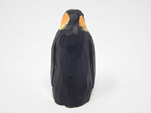 Imperador Penguin - Arctico do mar de aves ártico em miniatura de madeira polar de madeira esculpida ornamento pequeno aquário de animais aquários
