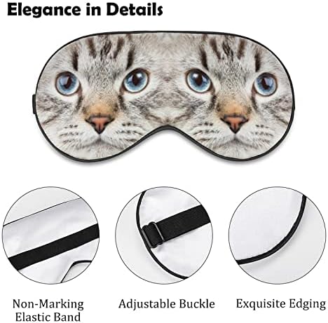 Máscaras de olho macias de gatinho de gato engraçado com cinta ajustável confortável de uma venda de venda para dormir