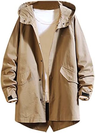 Lazer dos negócios de moda masculina Lá grande com capuz de cor sólida versátil jaqueta casual jr Jackets para homens