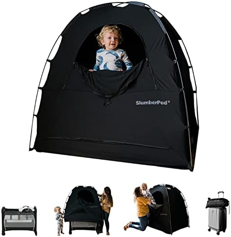 SlumberPod Portátil Privacy POD Blackout Canopy Berço de berço, espaço para dormir por 4 meses e mais com bolsa de monitor
