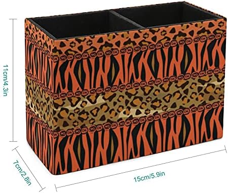 Cheetah e Skin Pattern Padrão fofinho Caixa de caixa de estojo decorativo para acessórios de mesa Organizador