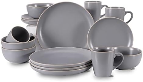 Conjunto de utensílios de Boboym, 12 peças de graduação em conjunto de utensílios para 4, placas de cozinha e tigelas, conjunto