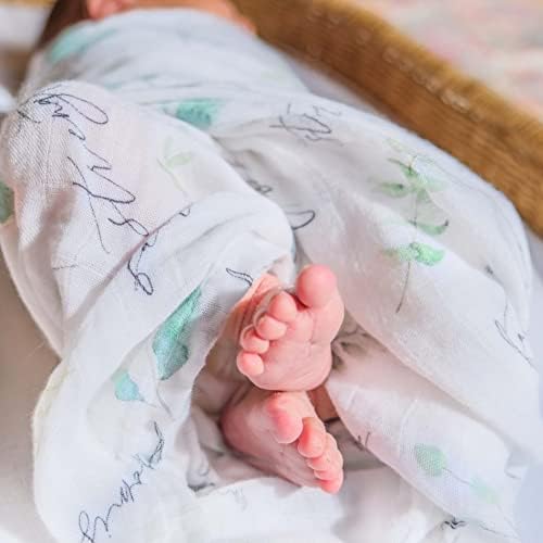 Mila Preemie Boutique Preemie Swaddle - Bambu e Cotton Muslin Swaddle Planta - cobertor prematuro macio - envoltório neutro prematuro para recém -nascido - ótimo presente para mães