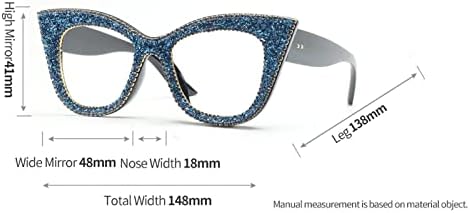 MinCl Cat Eye Reading Glasses Bling Rhinestones