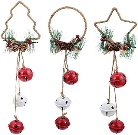 Valiclud 3 PCs Xmas pingentes de Natal Tree de Natal pendurada campainha decorativa decoração de ornamento de sino