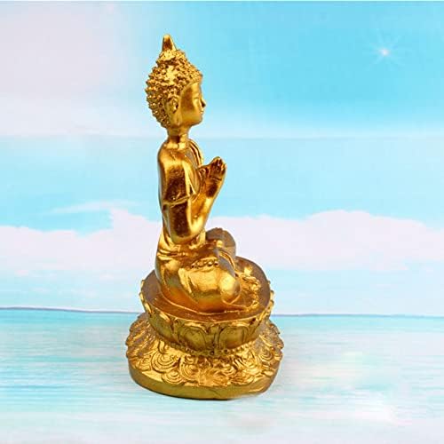 Gold Buda estátua Terrarium tanque de tanques de réptil decorações de terrário de tartaruga tanque de aranha tanque de budismo tailandês escultura estatueta decoração de ornamento aquário ouro