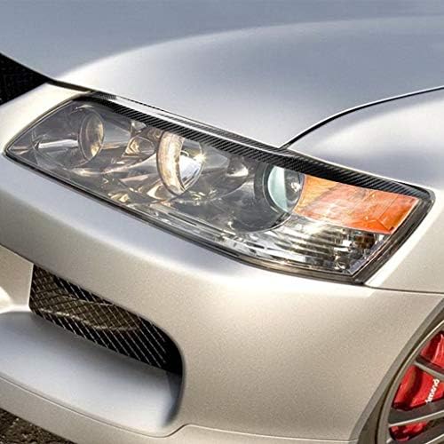 BestMotororing Carbon Fiber Feltlight sobrancelhas de tampa da tampa para Mitsubishi Lancer Evolution Evo 7 8 9 2003 2007